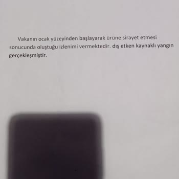 Arçelik Davlumbazım Yandı Sözlü Yardım İcraate Geçmedi