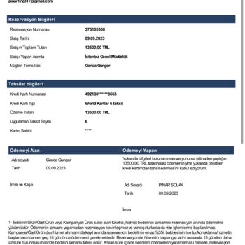 375102008 Rezervasyon Numaralı Tatilbudur Mağduru.