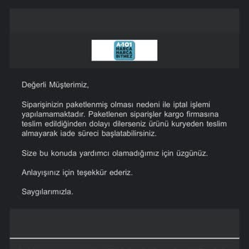 A101 Para İadesini Geciktirip Parayı Kullanıyor