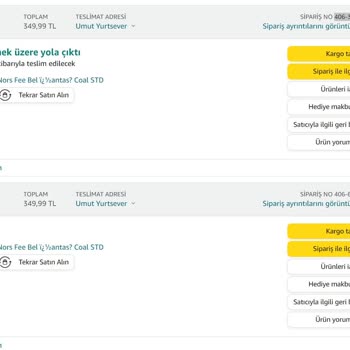 Amazon.com Ürünlerimi Yanlış Adrese Yönlendiriyor.