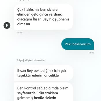 Amazon Verdiği Ürünün Kusurlu Olması Ve Değişim Yapmaması