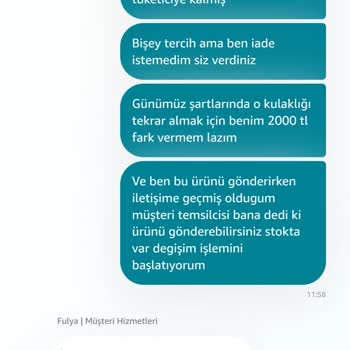 Amazon Verdiği Ürünün Kusurlu Olması Ve Değişim Yapmaması