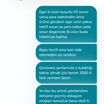 Amazon Verdiği Ürünün Kusurlu Olması Ve Değişim Yapmaması