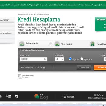 TEB Kredi Faiz Oranlarında Yanıltıcı Oran