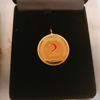 Türk Kızılay Altın Suyuna Batırılmış Gümüş Madalya