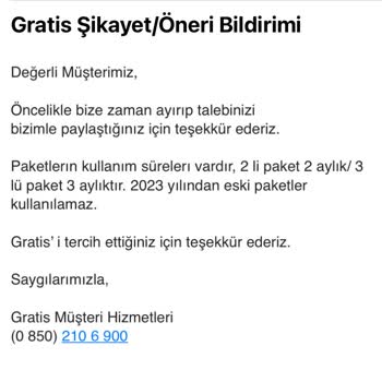 Gratis Beauty Mi Asla, Kullandırılmayan Paketlerim
