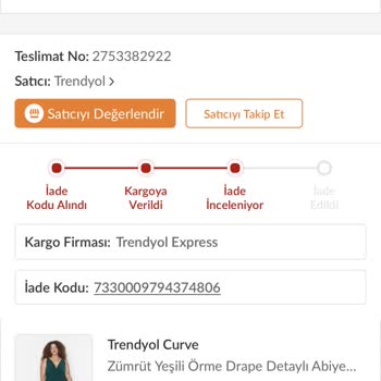 Trendyol Ürün İadesinin Yapılmaması