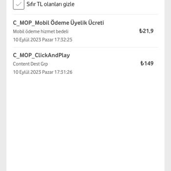 Vodafone Pay Vodafone Hadi Aboneliği İptal Edilmedi