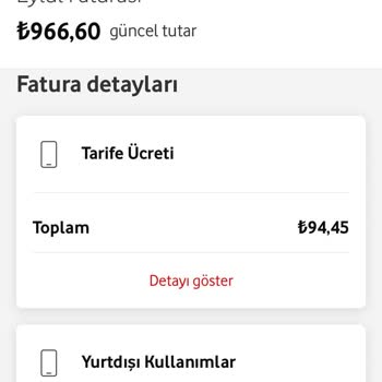 Vodafone Her Şey Dahil Pasaport Paketi Ücretinin Faturama Yansıtılması Problemi