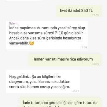 Enpara İade Tutarını Hesabıma Yansıtmıyor