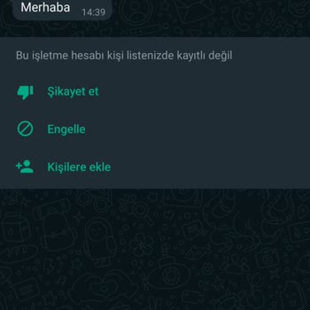 WhatsApp Bilinmeyen Numaradan Mesaj