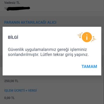 İş Bankası Güvenlik Uygulamalarımız Gereği İşleminiz Sonlandırılmıştır!