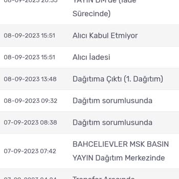 KARGOMsende Kargom Evde Olduğum Halde İade Edildi
