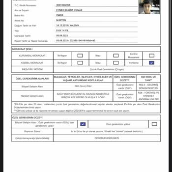 Yalova Devlet Hastanesi Sağlık Kurulu Heyet Engelli Raporu Verilmiyor