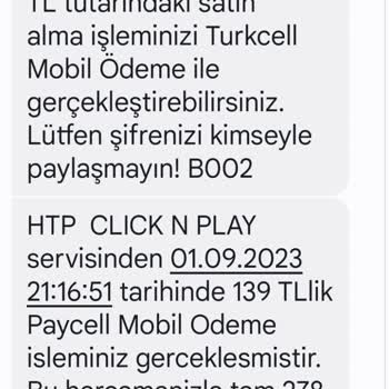 Htp Click N Play Vizyon E Para- Turkcell Paycell Haksız Kazanç