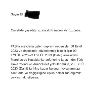 Türk Hava Yolları Fas Depremi