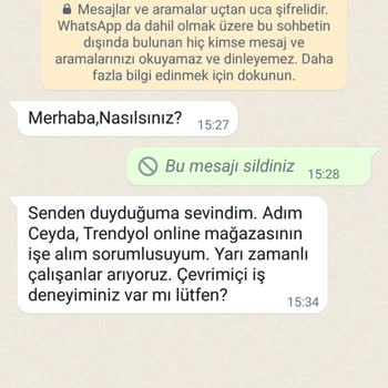 WhatsApp Bilinmeyen Numaradan Gelen Mesaj