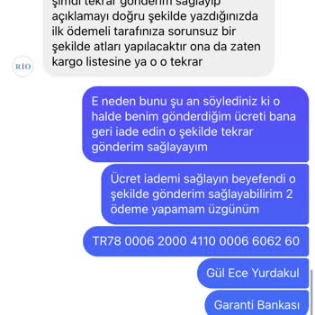 Rio Butik Siparişimde Sorunlar Yaşıyorum