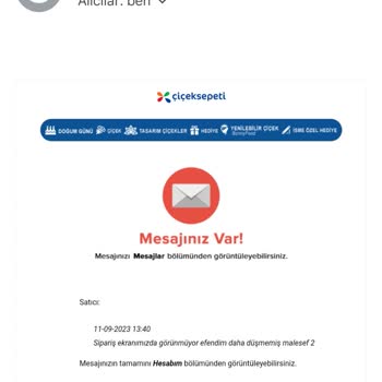 ÇiçekSepeti Siparişi Yerine Getirmeme