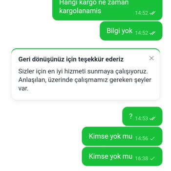 BuharKeyf Müşterileriyle İlgisizlik Ve Siparişin Gelmemesi