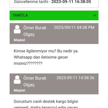 BuharKeyf Müşterileriyle İlgisizlik Ve Siparişin Gelmemesi