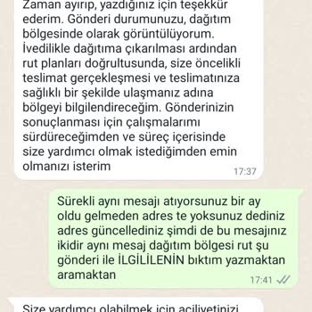 AGT Kurye (aynigunteslim.com) Gelemeyen Gönderi Ve İlgisizlik