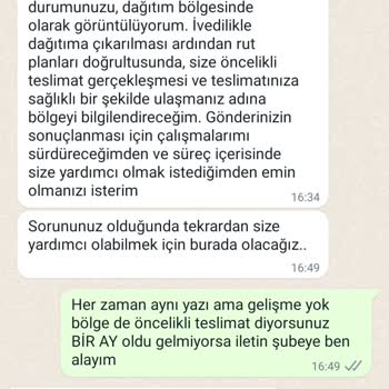 AGT Kurye (aynigunteslim.com) Gelemeyen Gönderi Ve İlgisizlik