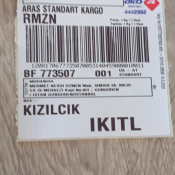 Aras Kargo'yla İade Ettiğim Ürün Kayıp