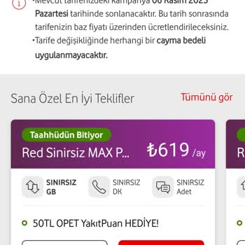 Vodafone Yüksek Fiyatlı Tarife Önermesi