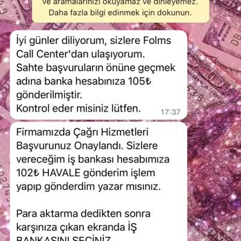 Papara Folms Calls Center Bana Para Yollayıp Pazara Hesabına Yollamamı İstedi