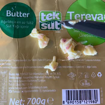 Teksüt Marka Tereyağ İçerisinde Yabancı Maddeler