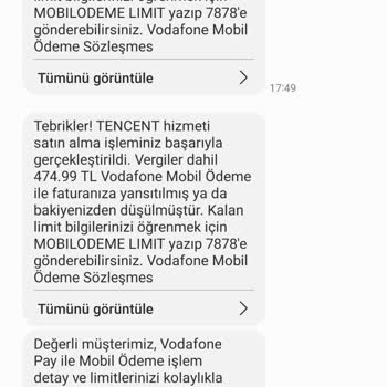 Vodafone İstem Dışı Satın Alınma