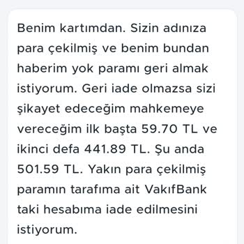 PetFun4You Hesaplanan Habersiz Para Çekilmiş İade Edilmesi