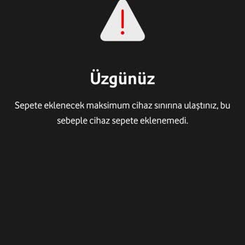 Vodafone Online Mağaza Sorunu