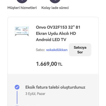 Hepsiburada Dan Alınan Ürünün Faturasına Ulaşamama