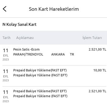 N Kolay Sınırlı Kart Hatası!