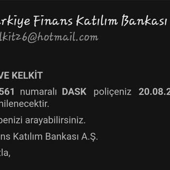 Türkiye Finans DASK Ve Konut Sigortası Sorunsalı