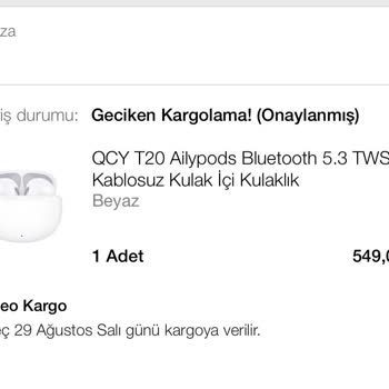 N11 Kargoya Verilmeye Ürün