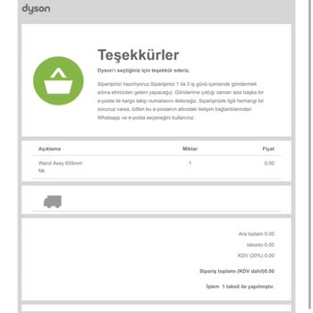 Dyson Onarım Sürecim Hakkında;