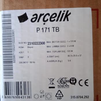 Arçelik P171 TB Bacasız Davlumbaz Aldım