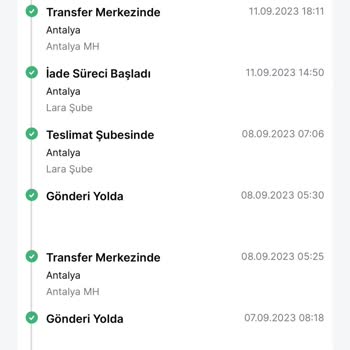 Trendyol Express Antalya Lara Şubesi Ürünümü Bekletip İade Yaptı