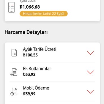 Vodafone 1066 TL Gelen Faturama 616,70 TL Olarak İtiraz Etme Sebebim