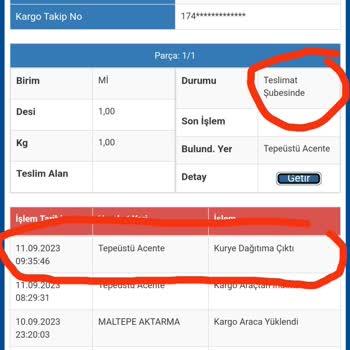 Sürat Kargo Teslim Edilmeyen Kargo