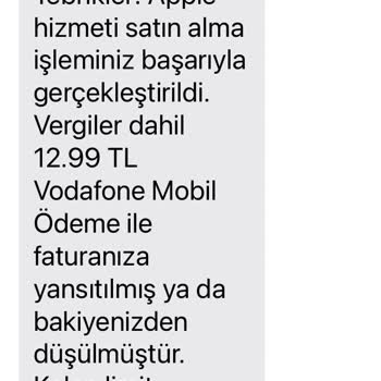 Vodafone Pay Apple Hizmeti Satın Alma Sorunu