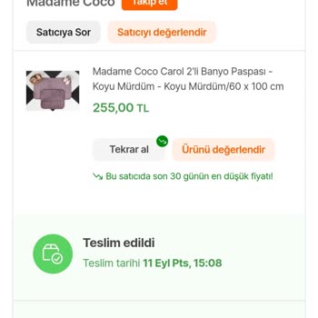 Hepsiburada ve Mademe Coco Banyo Paspası