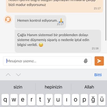 Trendyol 2 Defadır Sipariş Verdiğim Suyu İptal Edip Mağdur Ediyorlar