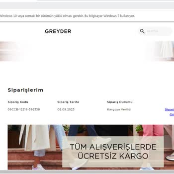 Greyder'în Siparişimi İptal Etmesi