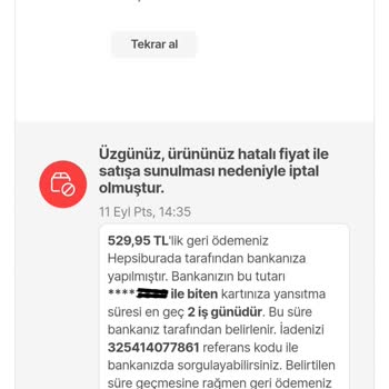 Hepsiburada Dan Aldığım Ürün İsteğim Dışında İptal Edildi