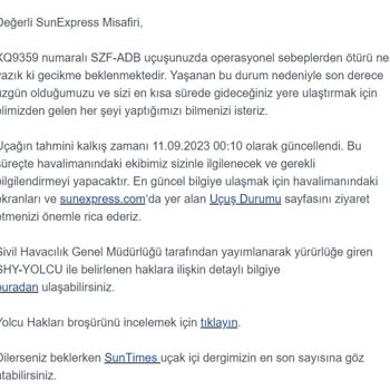 Sunexpress Hava Yolları Rötar, Geç Kalma, Sorumsuzluk, Kötü Firma, Operasyon, Prestij
