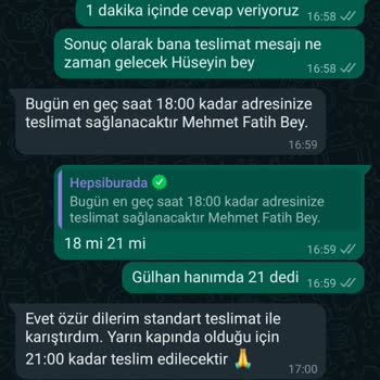 Hepsiburada Yarın Kapında Hizmetini Sağlamıyor